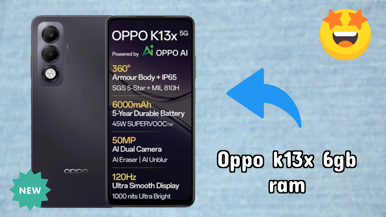 OPPO K13x 6GB RAM Display Technology: LCD Review
